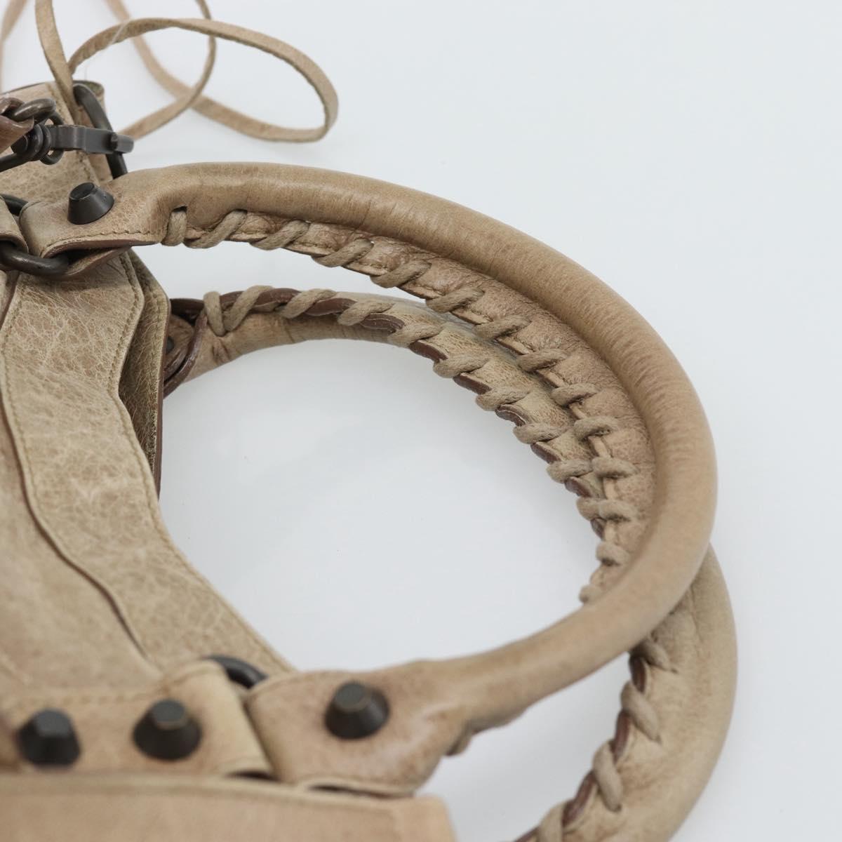 BALENCIAGA The First Hand Bag Leather 2way Brown 103208 Auth yk20650SAM