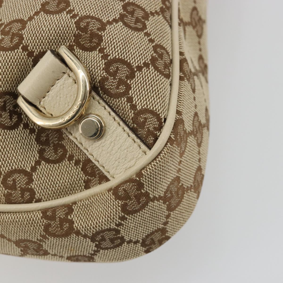 GUCCI GG Canvas Abbey Shoulder Bag Beige Gold Tone 130738 Auth yk20657SAV