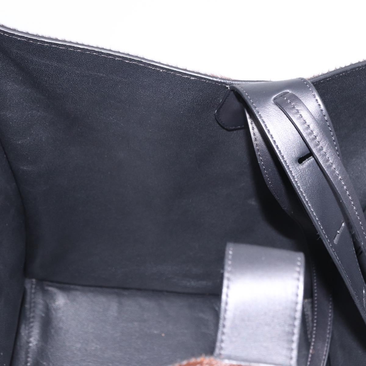 CELINE Luggage Phantom Hand Bag Harako leather Brown Black Auth yk20659SAM