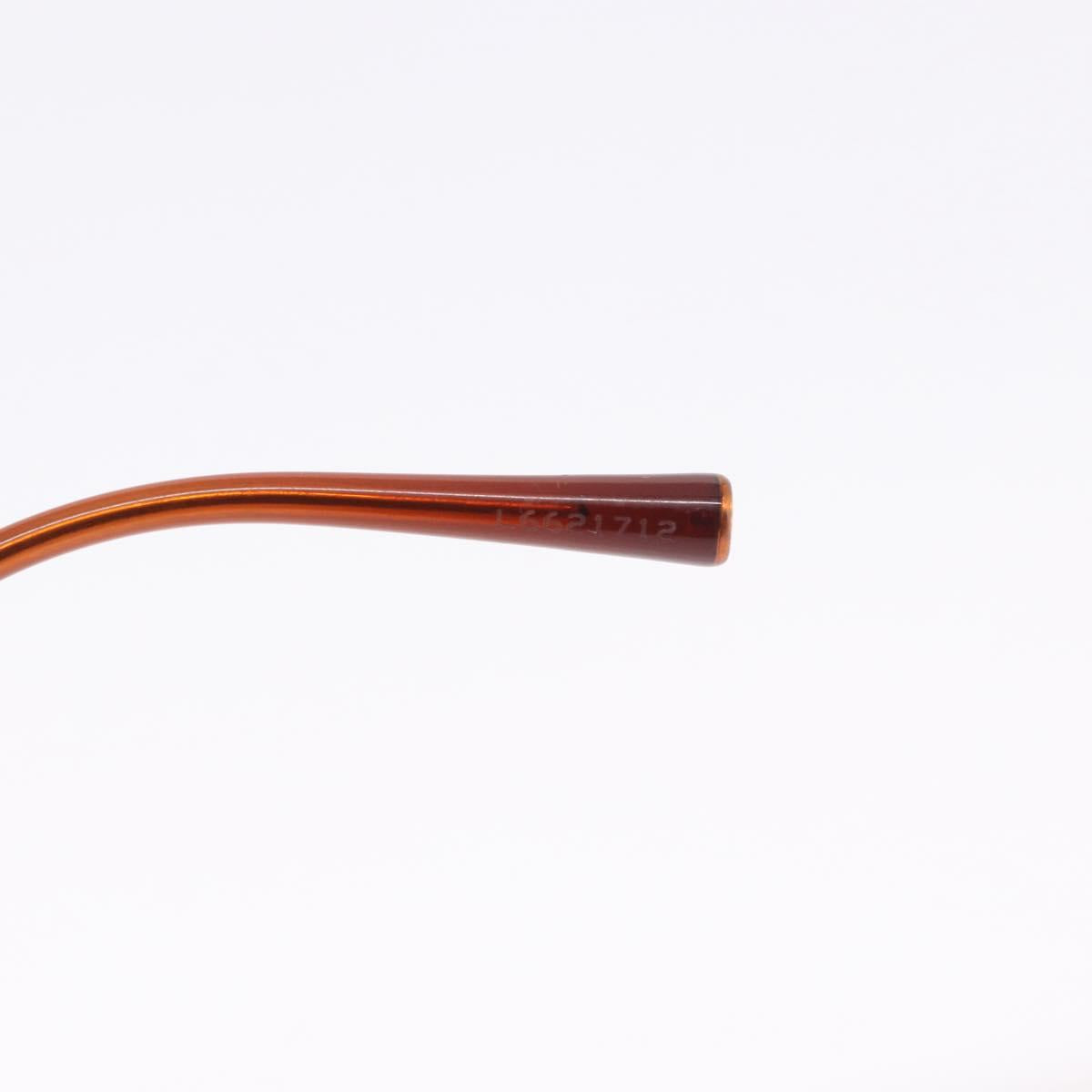 CHANEL Sunglasses Metal Brown Gold Tone CC Auth yk20670M