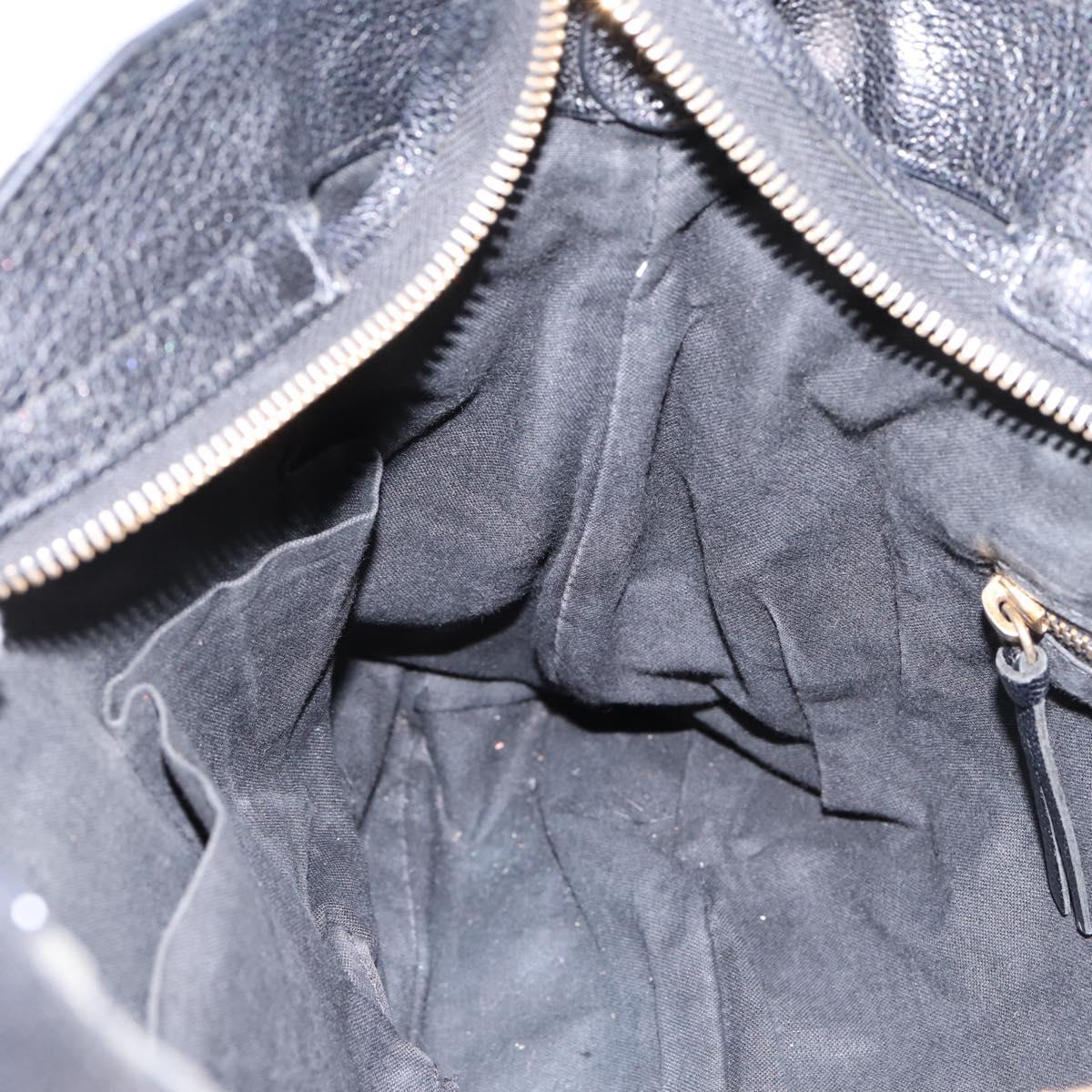 BALENCIAGA Metallic Edge Town Bag Leather 2way Black Gold 390149 Auth yk20715M