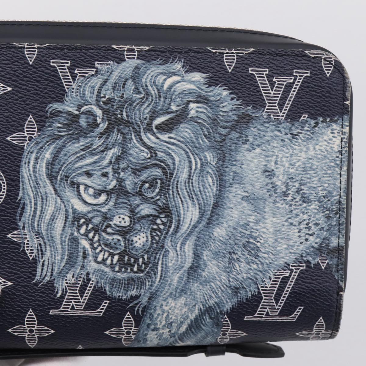 LOUIS VUITTON Monogram savanna Zippy XL Long Wallet Navy M66624 Auth yk20717SAM