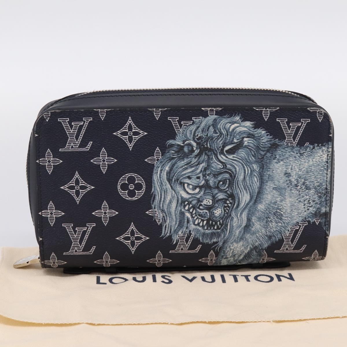 LOUIS VUITTON Monogram savanna Zippy XL Long Wallet Navy M66624 Auth yk20717SAM