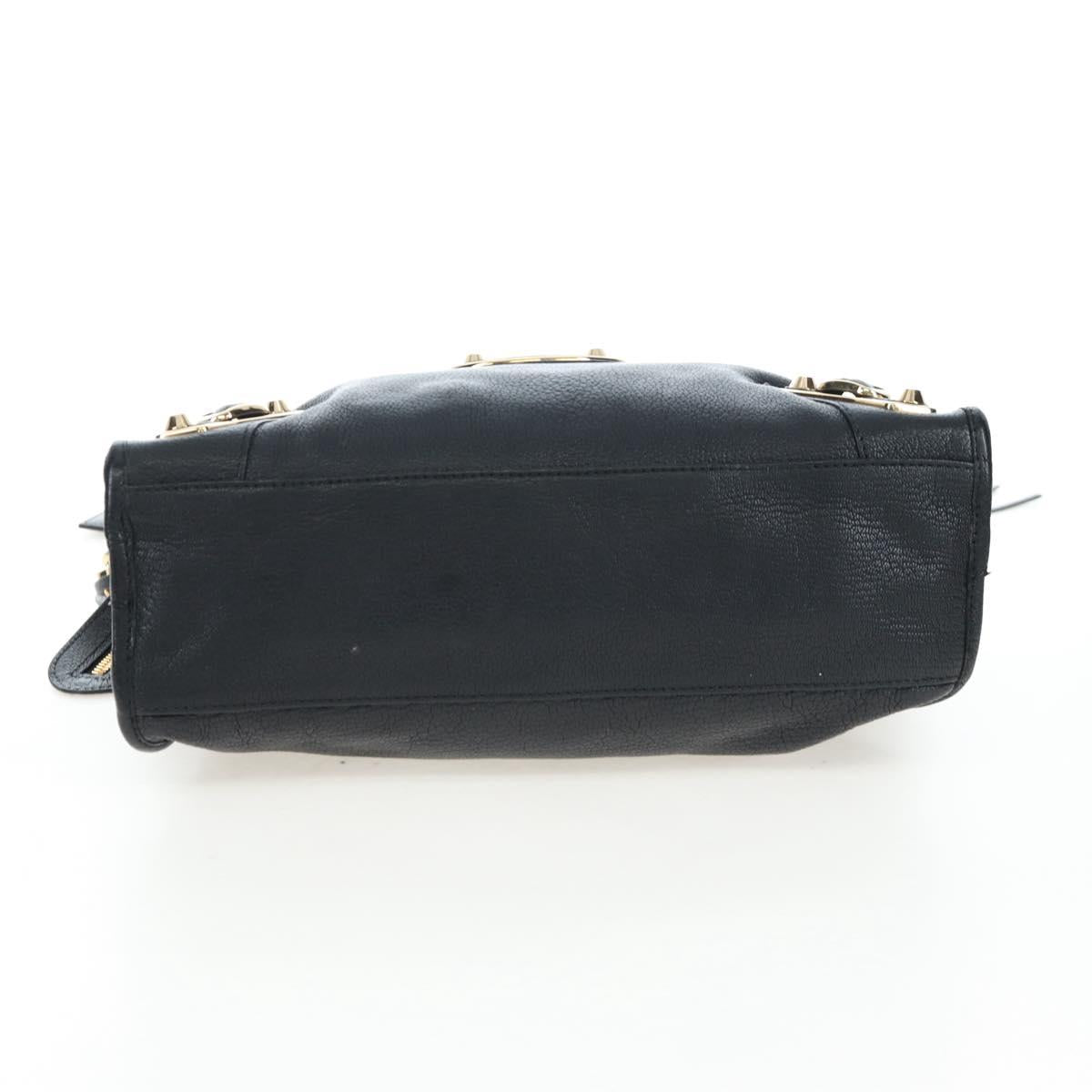 BALENCIAGA Classic Edge City Bag Leather 2way Black Gold 432831 Auth yk20725SAM