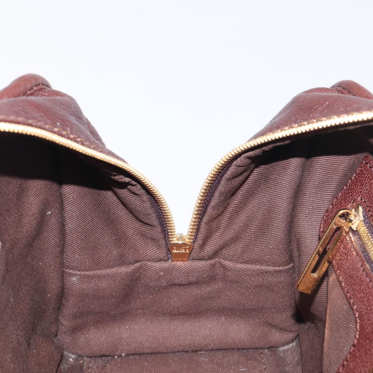 LOEWE Amazona 28 Hand Bag Leather Brown Gold Auth yk20728V