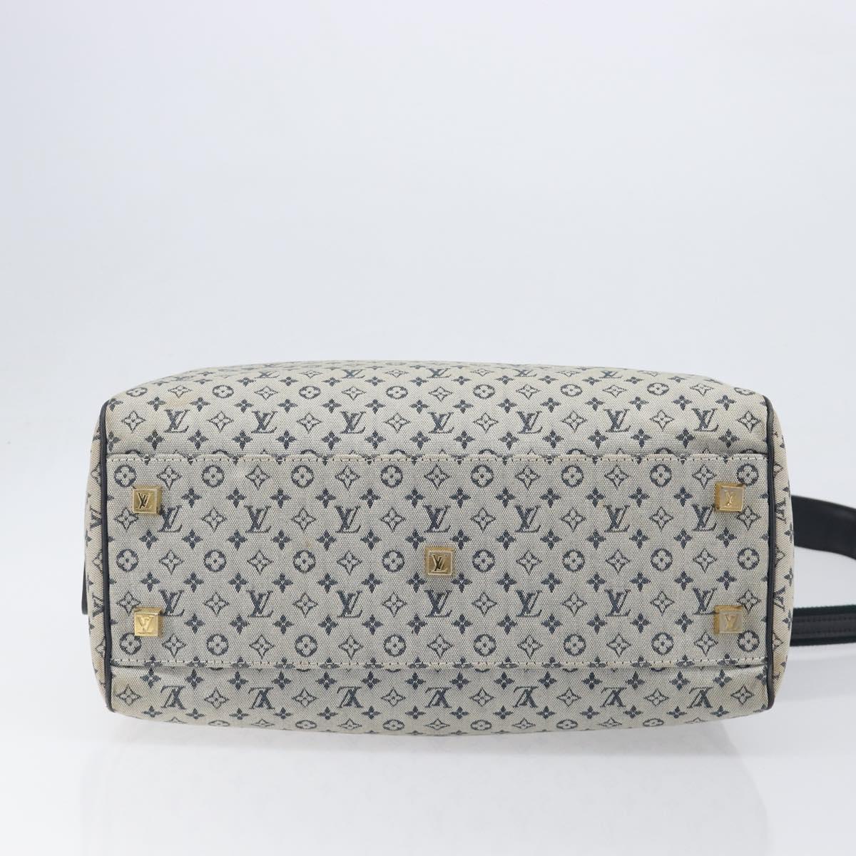 LOUIS VUITTON Monogram Mini Josephine GM Hand Bag Blue M92211 LV Auth yk20731