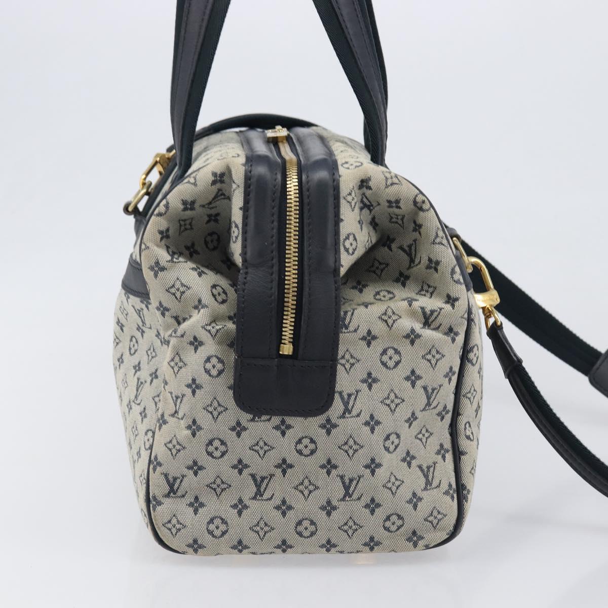 LOUIS VUITTON Monogram Mini Josephine GM Hand Bag Blue M92211 LV Auth yk20731