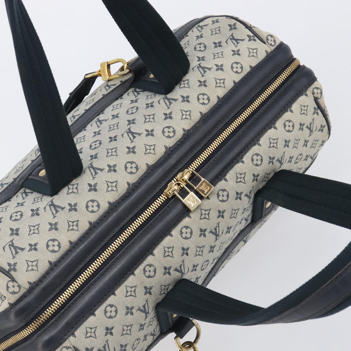 LOUIS VUITTON Monogram Mini Josephine GM Hand Bag Blue M92211 LV Auth yk20731