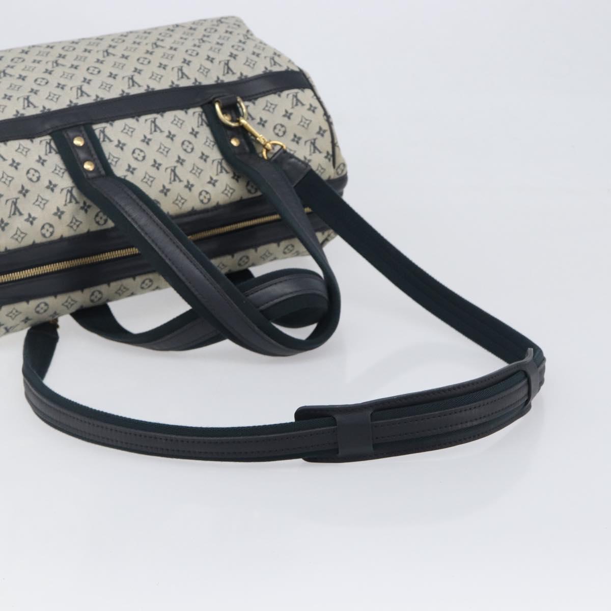 LOUIS VUITTON Monogram Mini Josephine GM Hand Bag Blue M92211 LV Auth yk20731