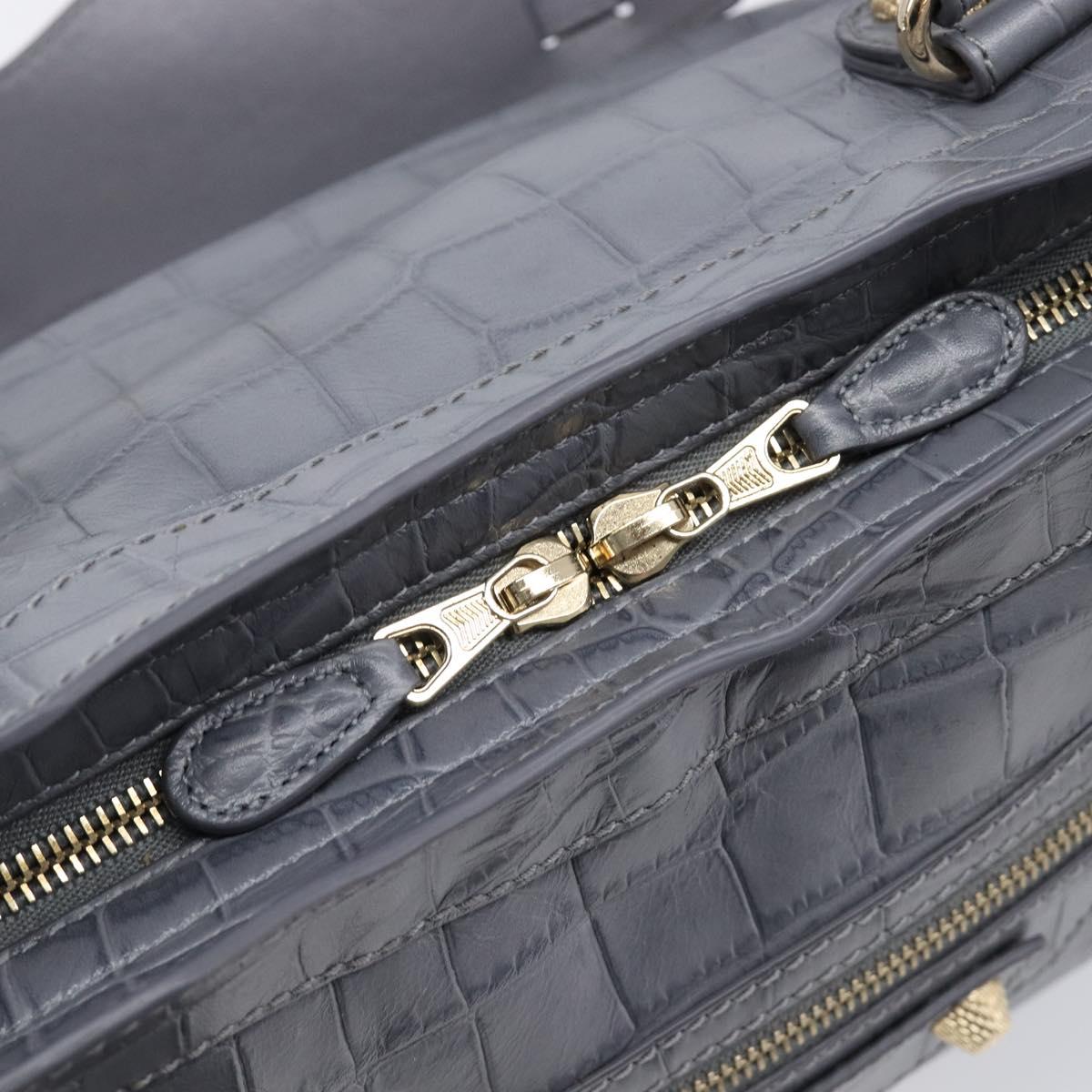 BALENCIAGA The Giant City Bag Embossed leather 2way Gray 281770 Auth yk20733SAM