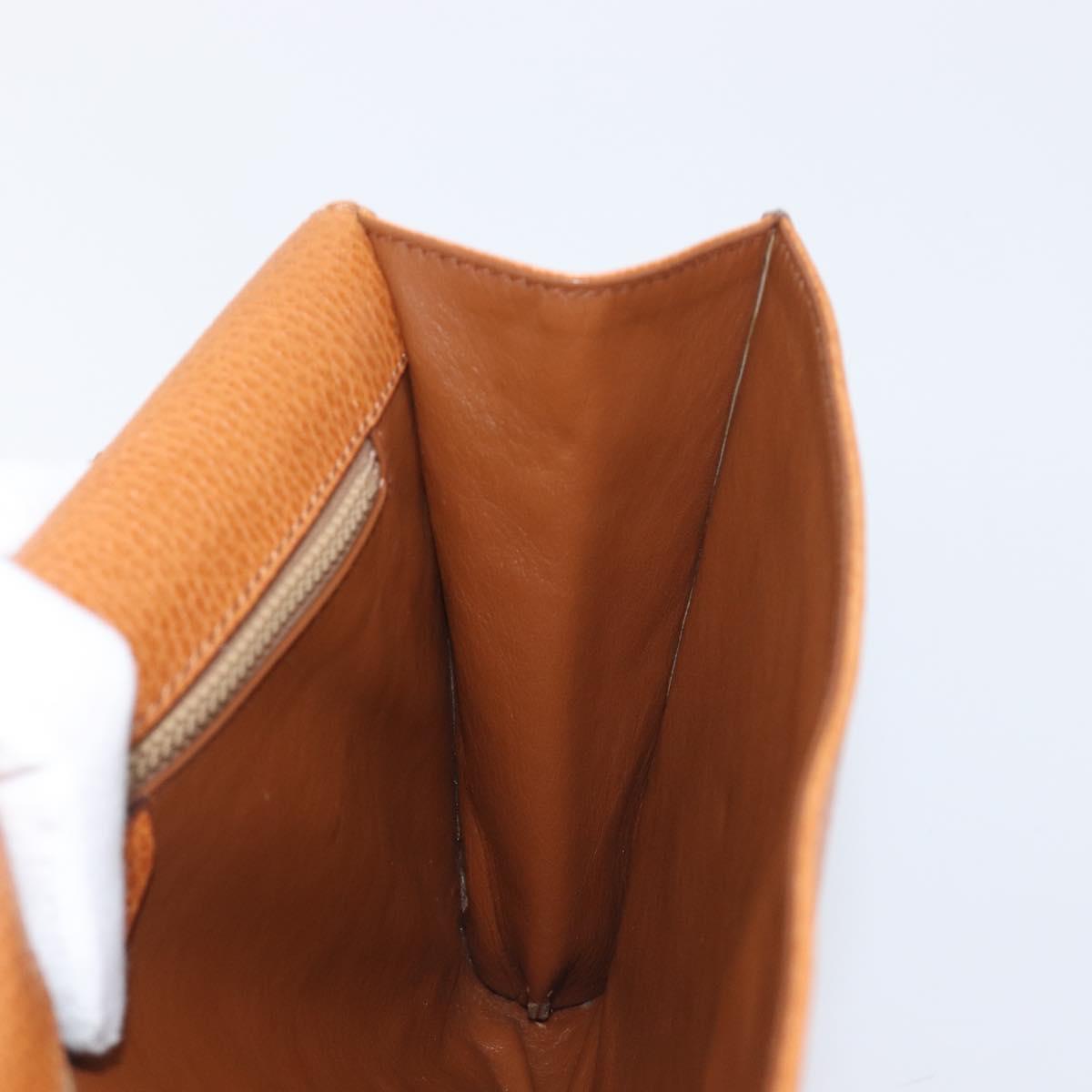 CELINE Clutch Bag Leather Brown Gold Auth yk20741A