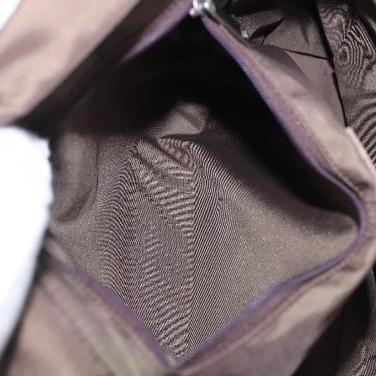 CHANEL New Travel Line Backpack Canvas Brown Silver CC Auth yk20744A