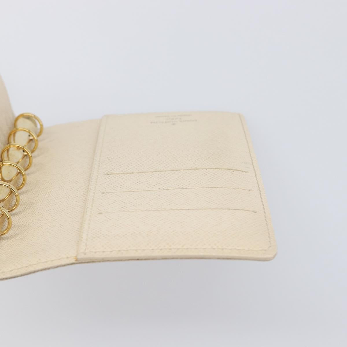 LOUIS VUITTON Damier Azur Agenda PM Day Planner Cover R20706 LV Auth yk20758A