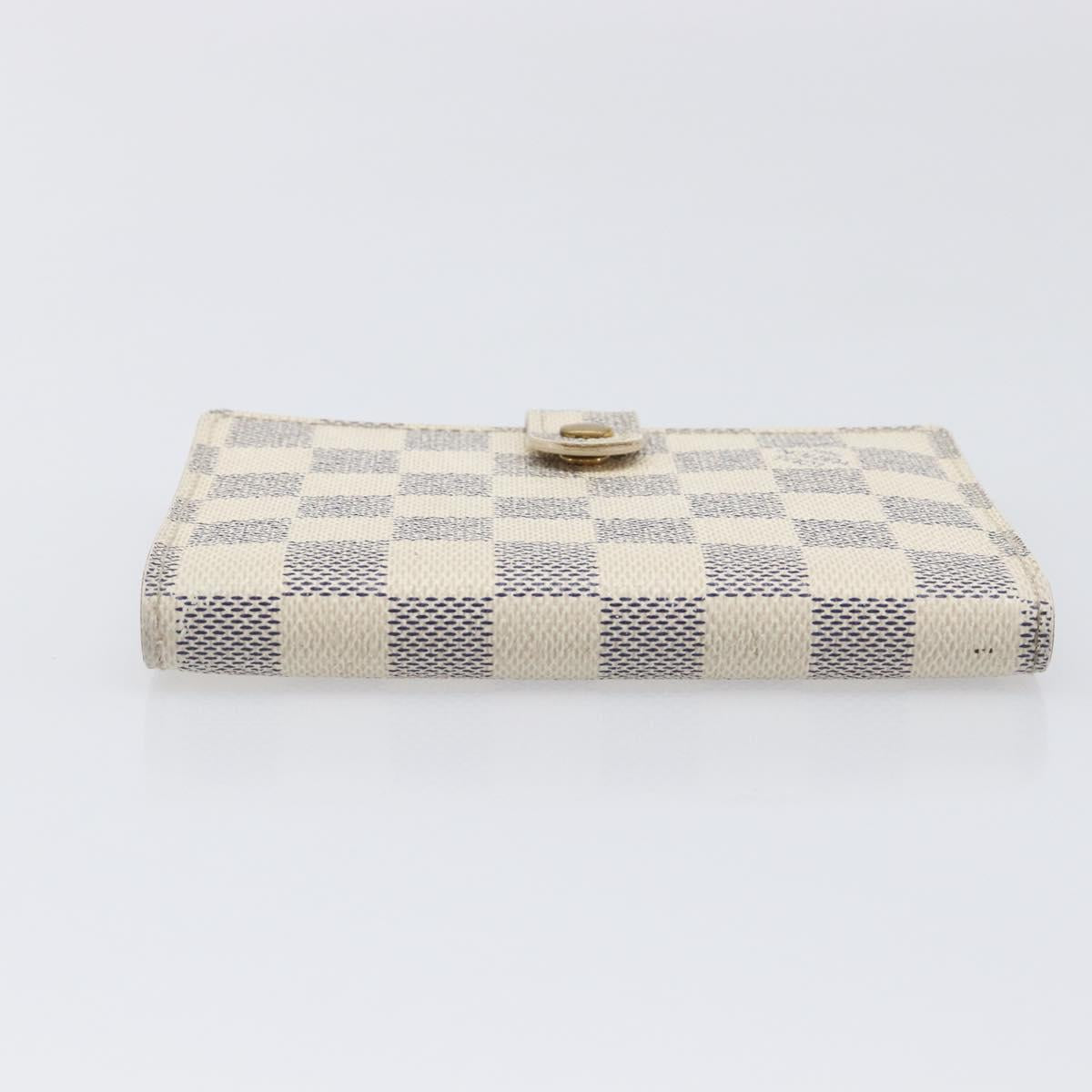 LOUIS VUITTON Damier Azur Agenda PM Day Planner Cover R20706 LV Auth yk20758A
