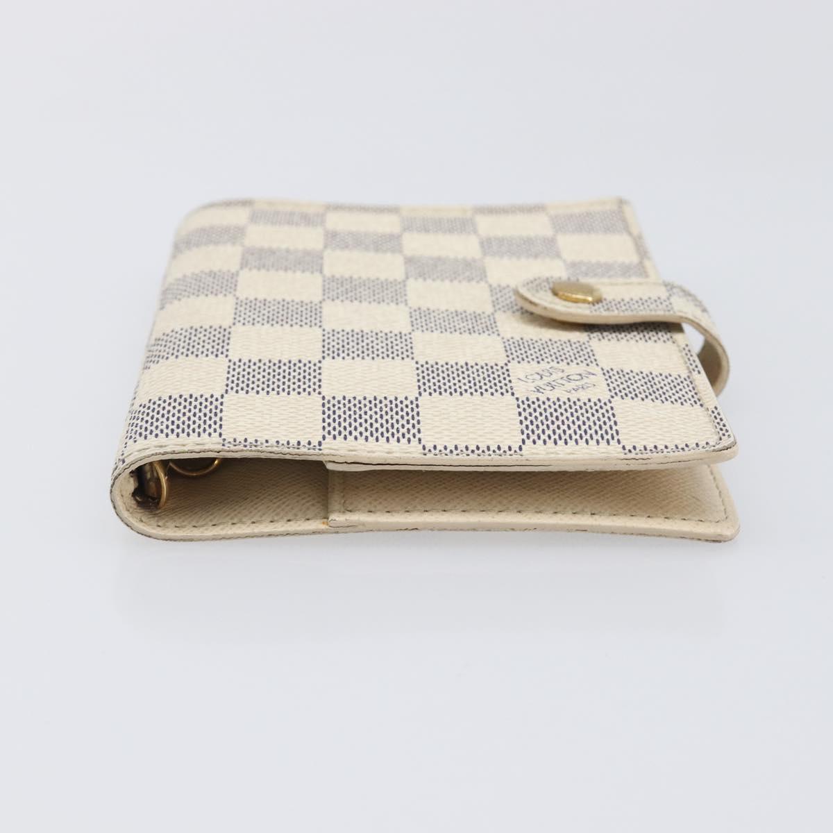 LOUIS VUITTON Damier Azur Agenda PM Day Planner Cover R20706 LV Auth yk20758A
