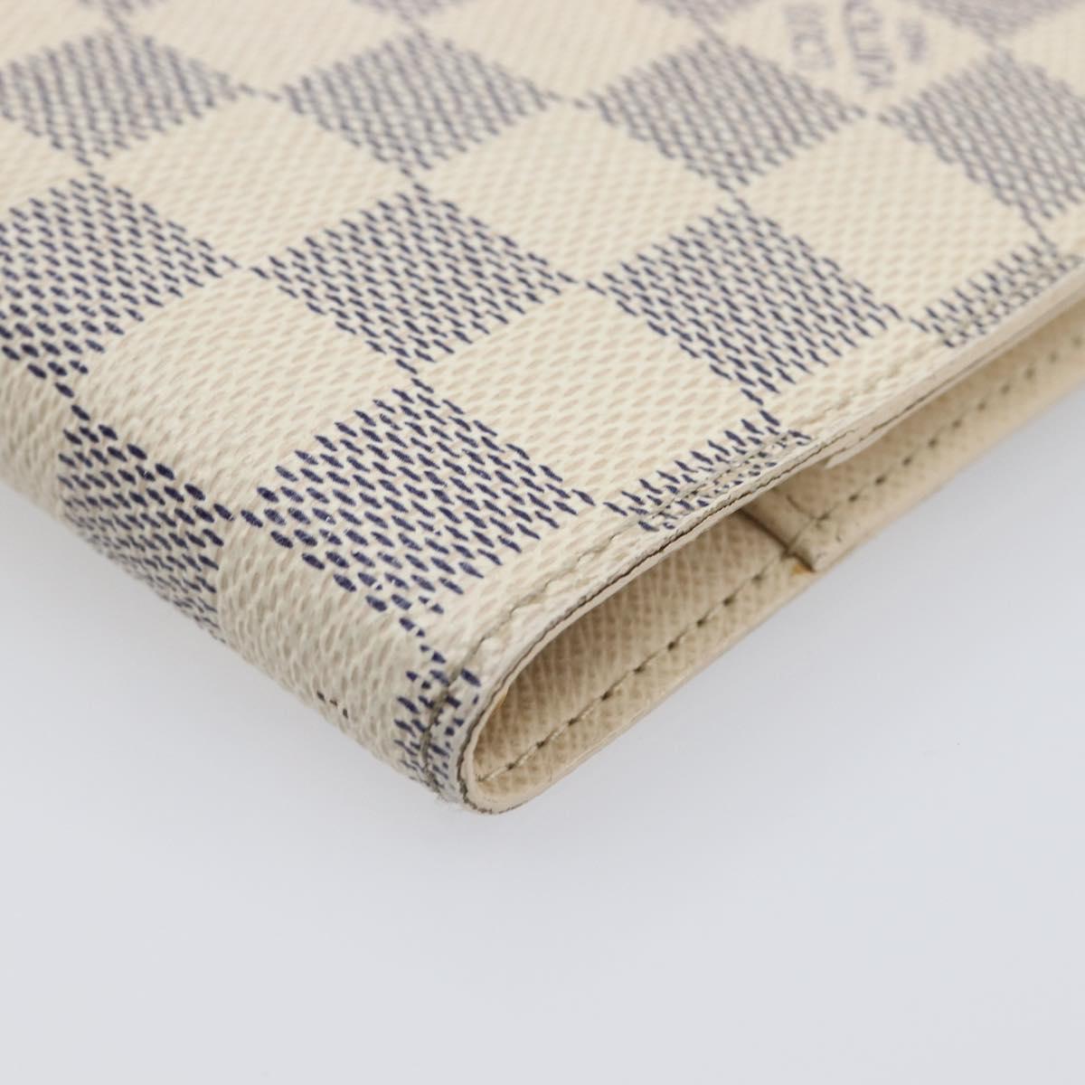 LOUIS VUITTON Damier Azur Agenda PM Day Planner Cover R20706 LV Auth yk20758A