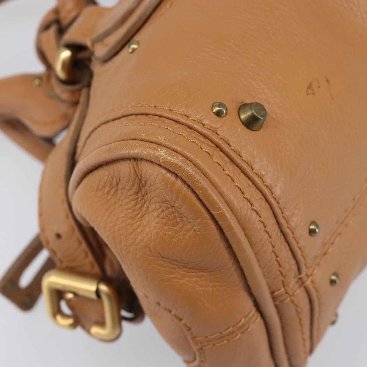 Chloe Mini Paddington Hand Bag Leather Brown Silver gold Auth yk20764V