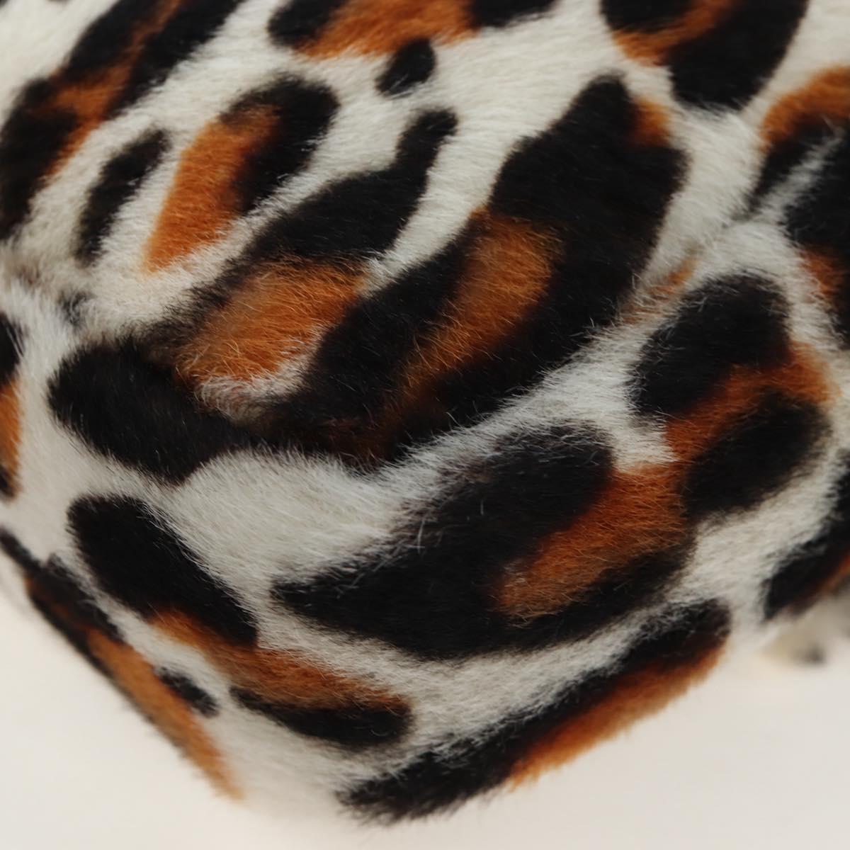 FENDI Leopard Pattern Mamma Baguette Bag Harako Leather 2way Auth yk20769SM