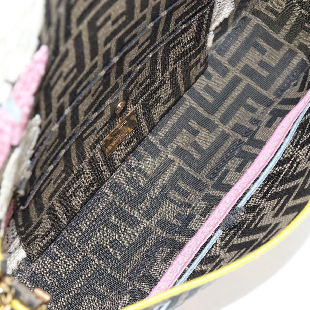 FENDI Zucca Canvas Mamma Baguette Embroidered Multicolor 8BR600 Auth yk20772SAM