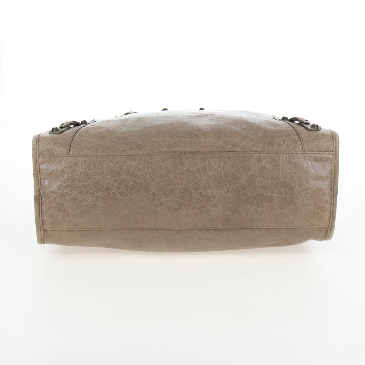 BALENCIAGA The City Hand Bag Leather Beige 115748 Auth yk20774M