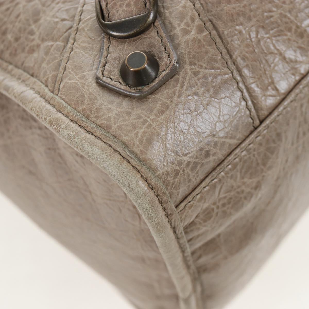 BALENCIAGA The City Hand Bag Leather Beige 115748 Auth yk20774M