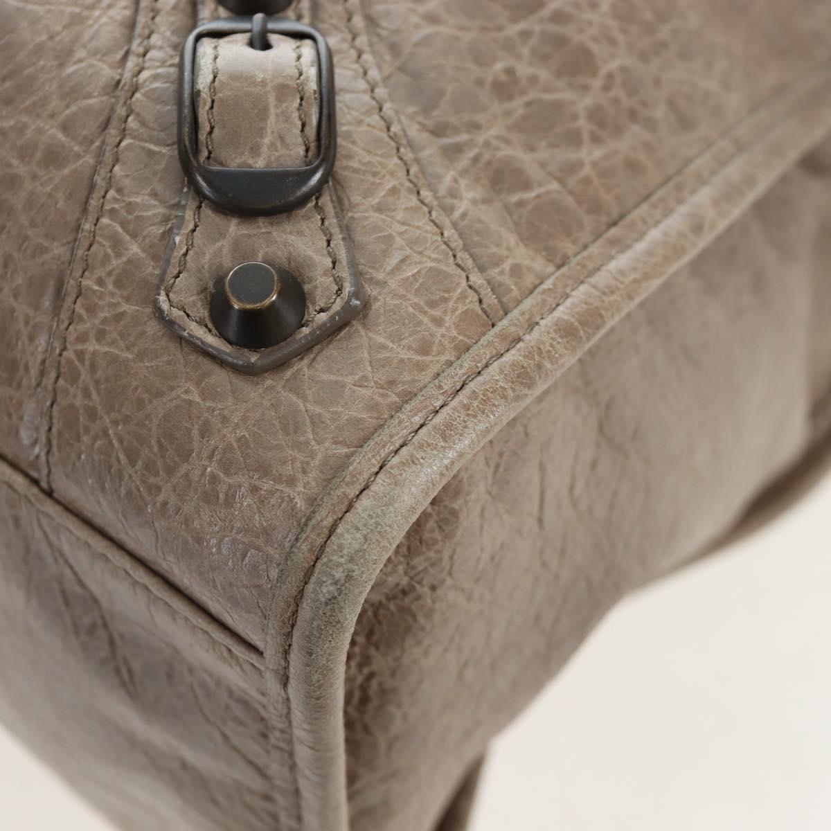 BALENCIAGA The City Hand Bag Leather Beige 115748 Auth yk20774M