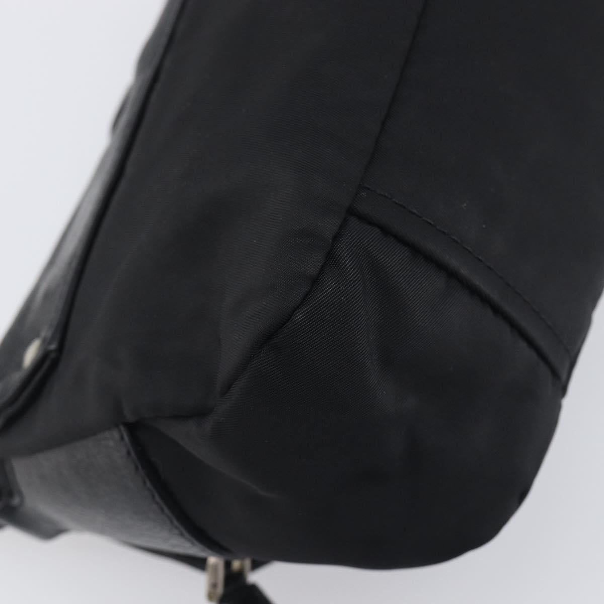 PRADA Hand Bag Nylon Black Silver Auth yk20793V