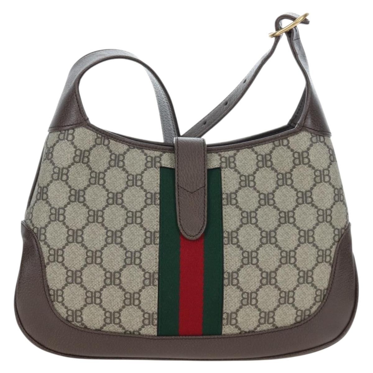 BALENCIAGA BB Monogram Jackie GUCCI collaboration PVC 680118 Auth yk20804SAM