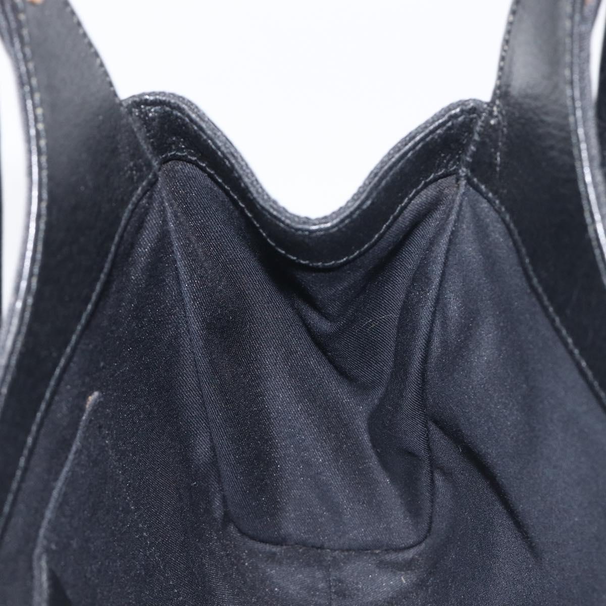 GUCCI GG Canvas Jackie Hand Bag Leather Black 124409 Auth yk20807V