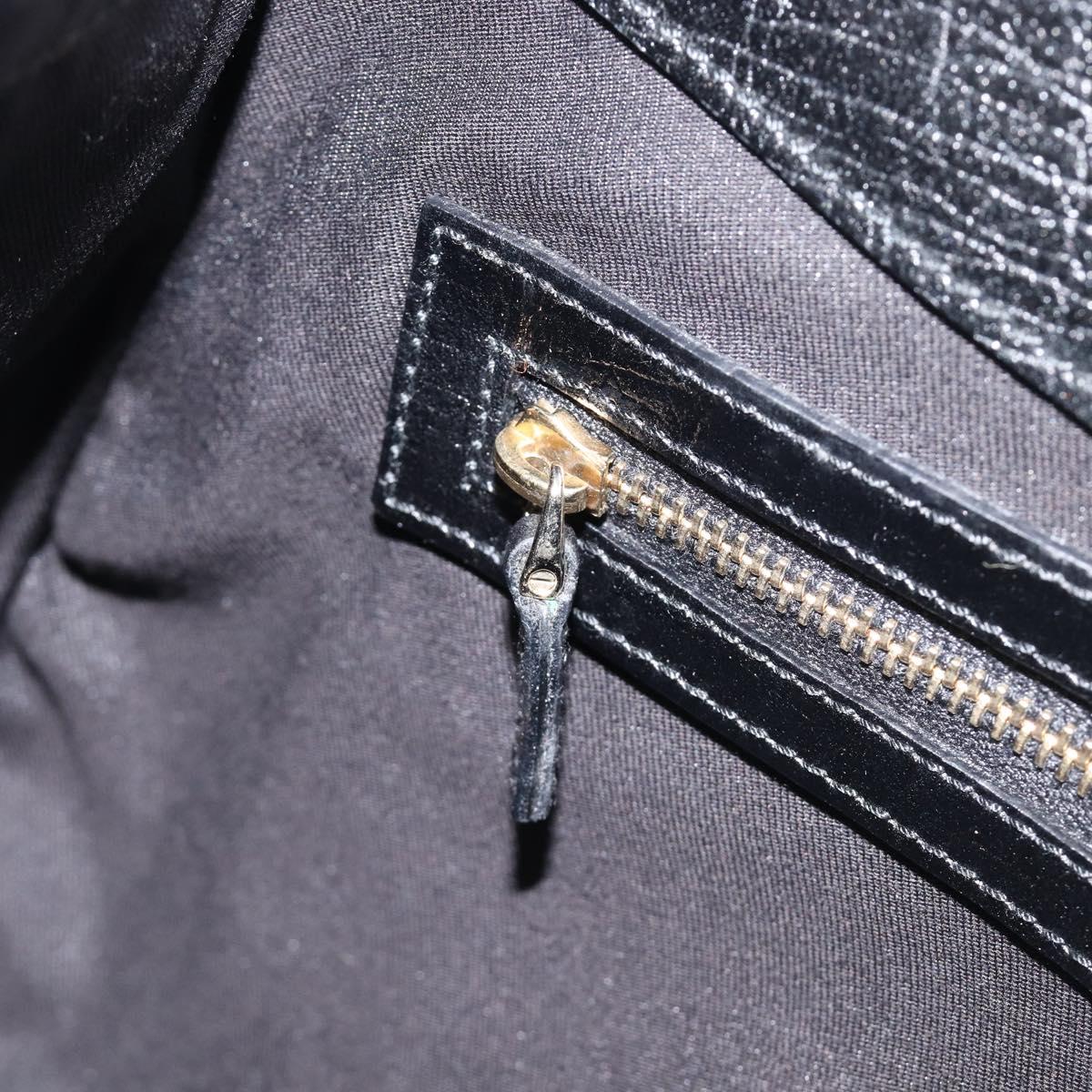 GUCCI GG Canvas Web Sherry Line Hand Bag Black Gold 130995 Auth yk20808SAV