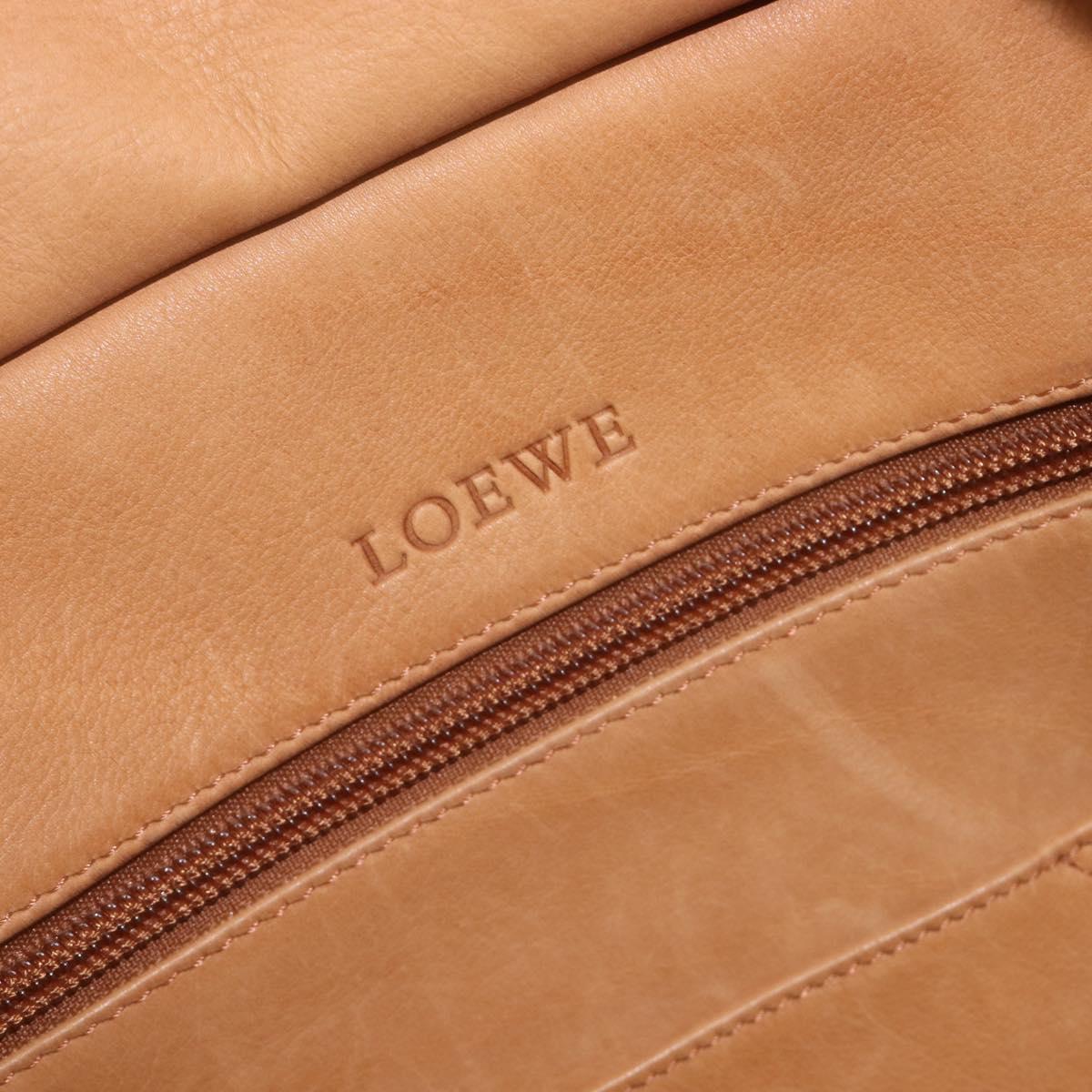LOEWE Amazona 44 Hand Bag Suede Brown Silver Auth yk20811SAV