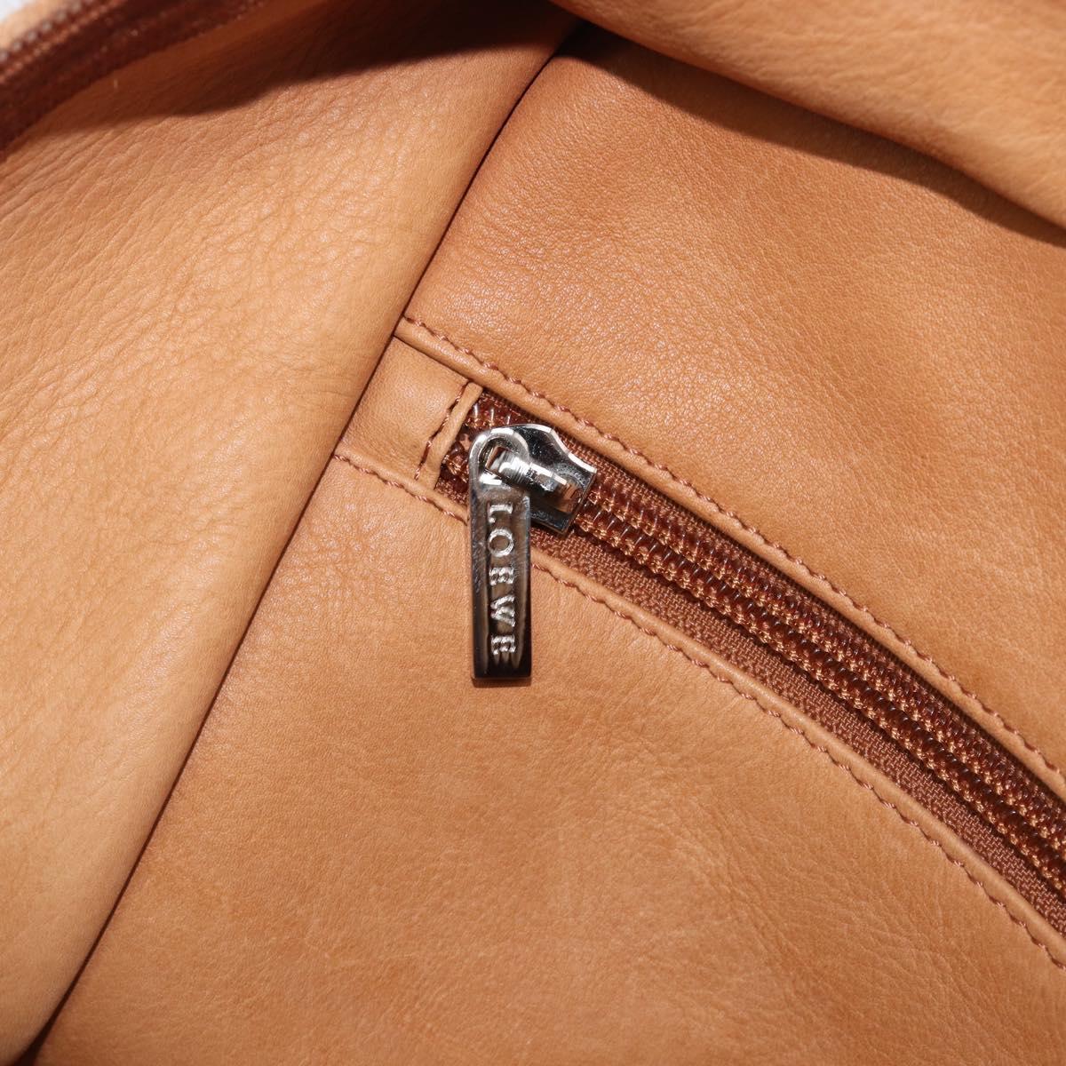 LOEWE Amazona 44 Hand Bag Suede Brown Silver Auth yk20811SAV