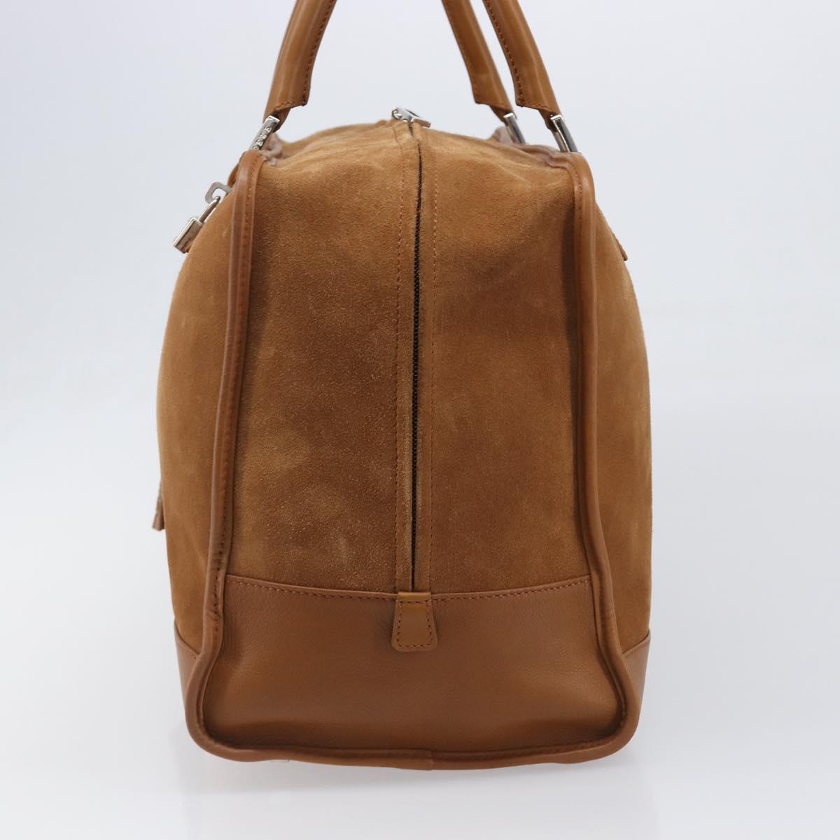 LOEWE Amazona 44 Hand Bag Suede Brown Silver Auth yk20811SAV