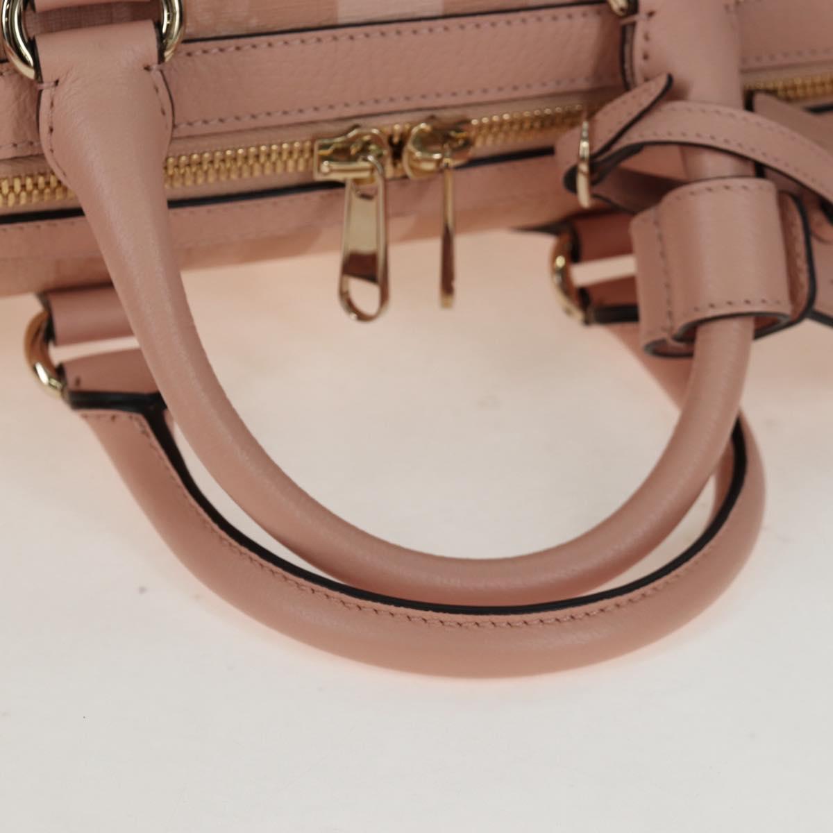 GUCCI GG Supreme Boston Bag PVC 2way Pink Gold 811486 Auth yk20816SAV