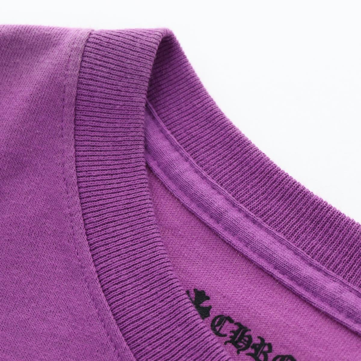 Chrome Hearts Long-sleeved T-shirt cotton Purple Auth yk20818M