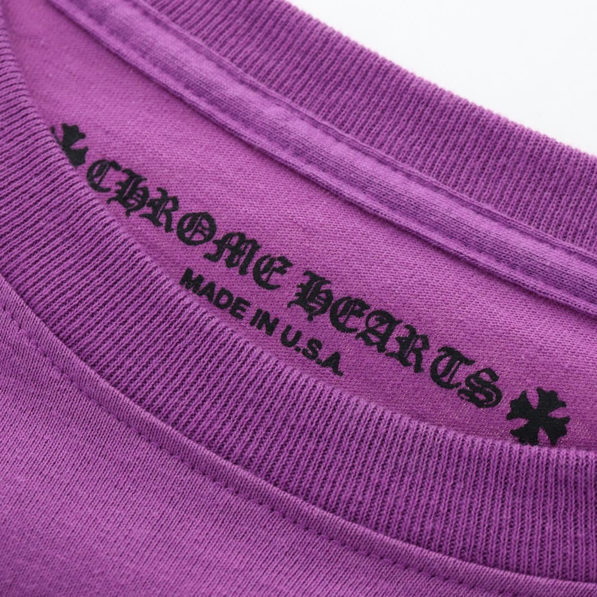 Chrome Hearts Long-sleeved T-shirt cotton Purple Auth yk20818M