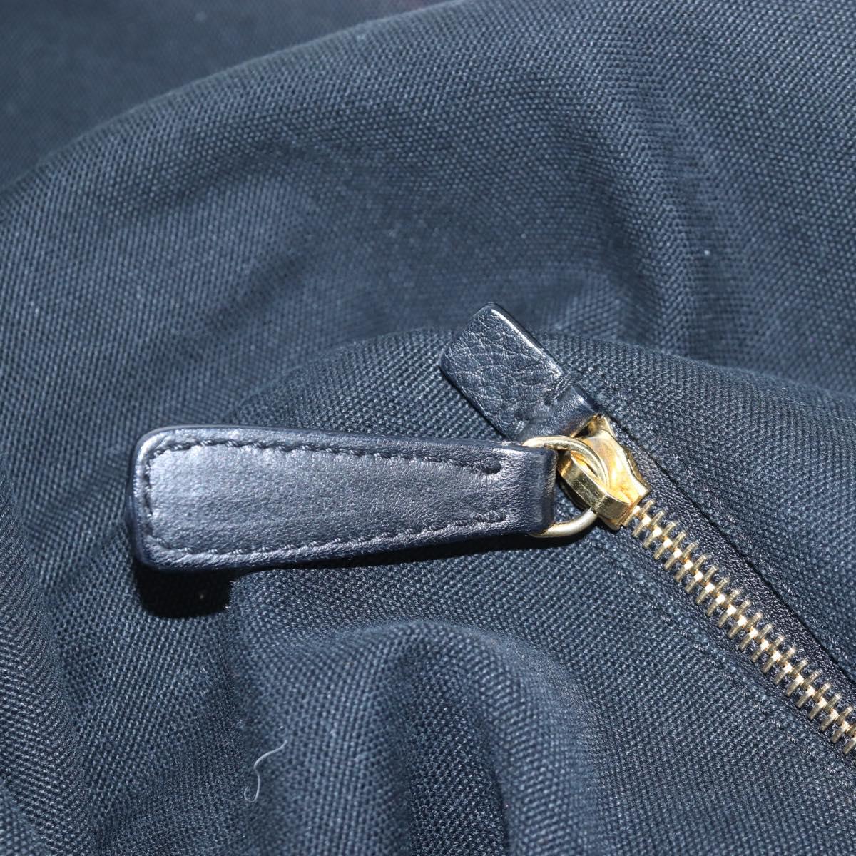 Miu Miu Shoulder Bag Leather Black Gold Auth yk20825V