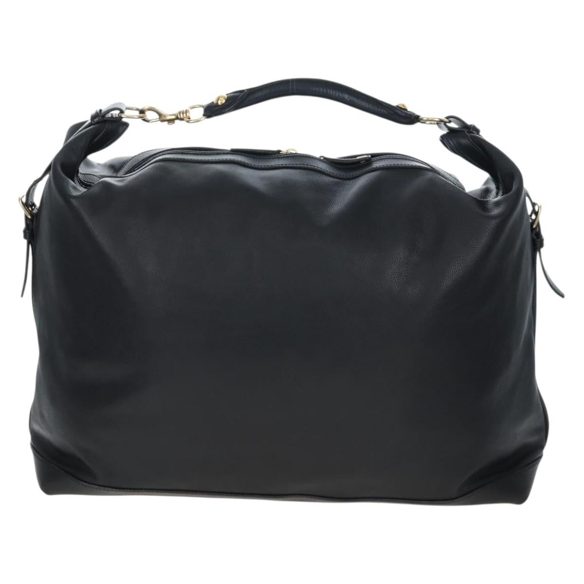 Miu Miu Shoulder Bag Leather Black Gold Auth yk20825V
