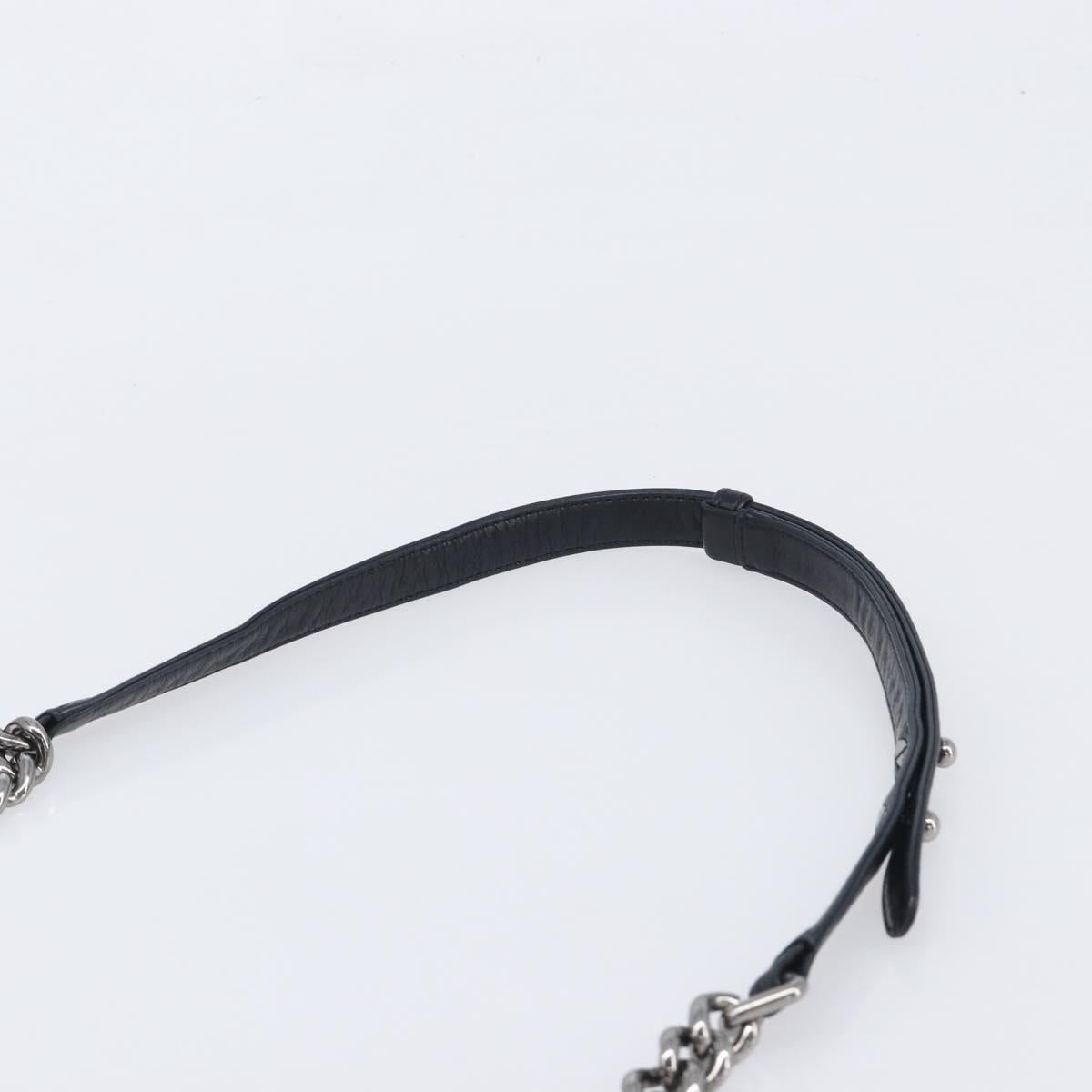 CHANEL Matelasse Chain Shoulder Bag Lamb Skin Black Silver CC Auth yk20835V