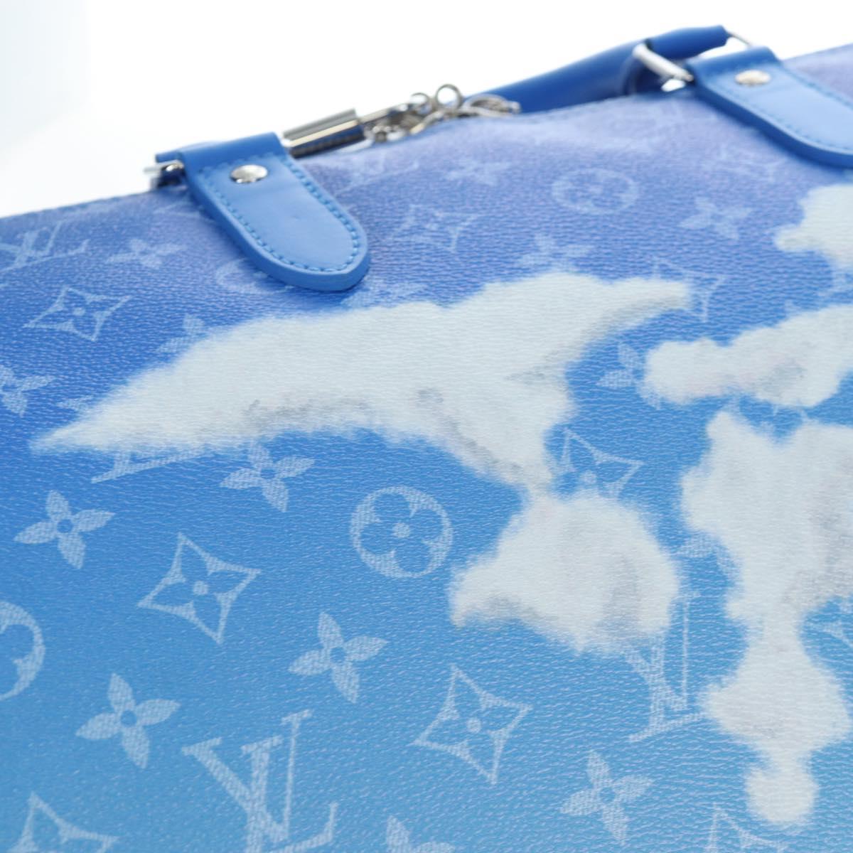 LOUIS VUITTON Monogram Crows Keepall Bandouliere 50 Blue M45428 Auth yk20850SAM