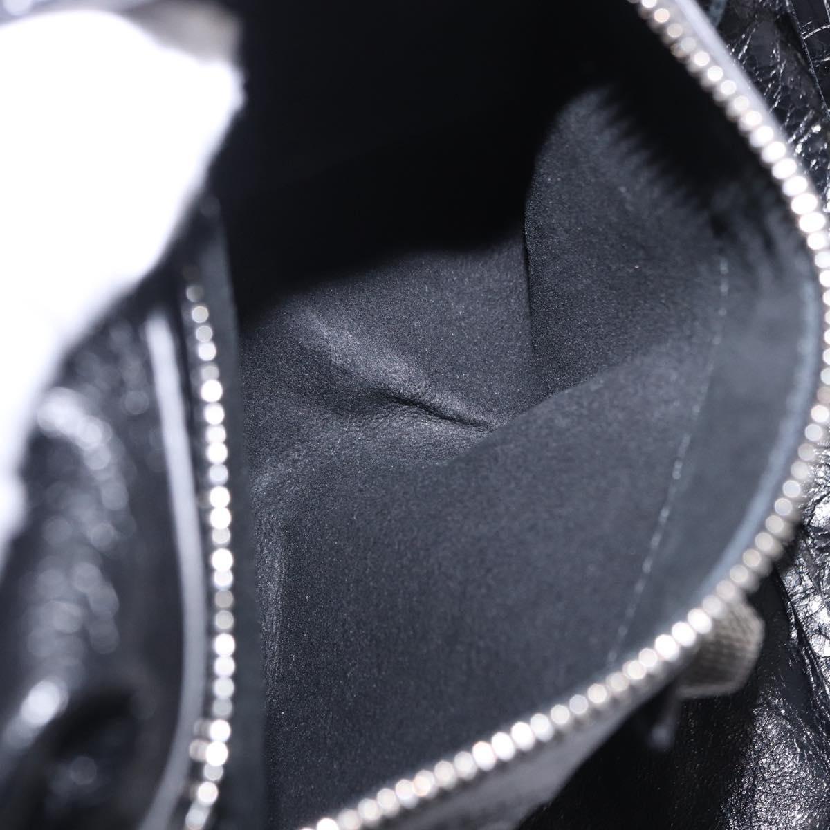 BALENCIAGA Lucagol Shopper Hand Bag Leather Black Silver 780976 Auth yk20857SAM