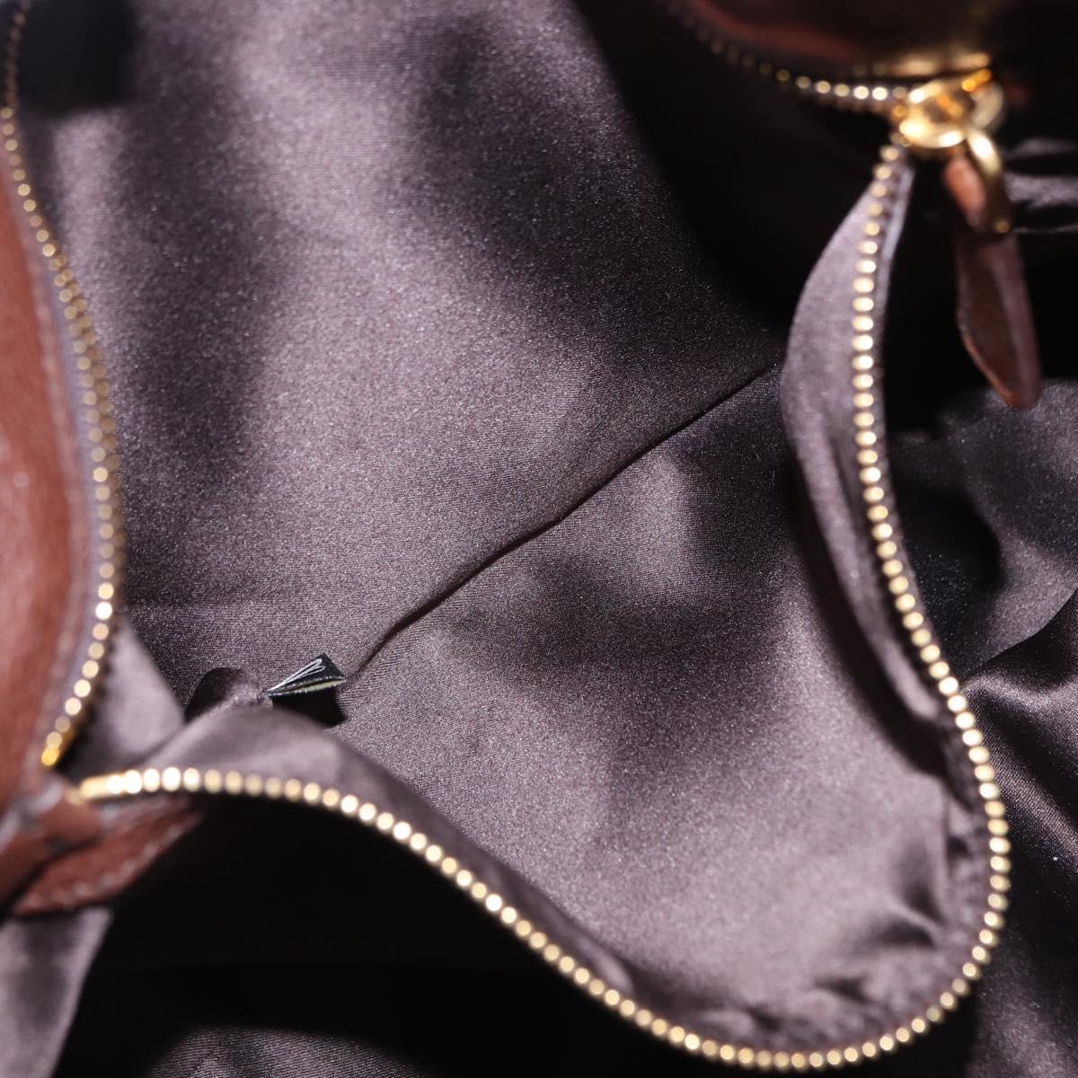 Miu Miu Shoulder Bag Leather Gold Brown Auth yk20861SAM
