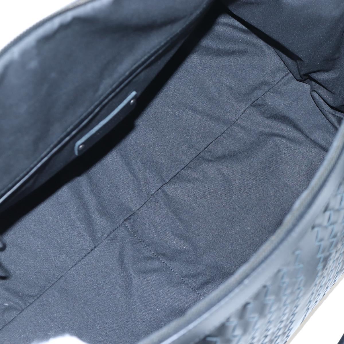 BOTTEGA VENETA INTRECCIATO Boston Bag Leather 2way Black Auth yk20867SAV