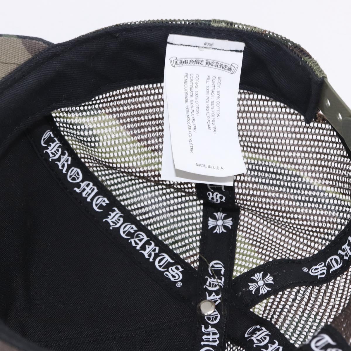 Chrome Hearts Camouflage Cap Cotton Khaki Auth yk20876M