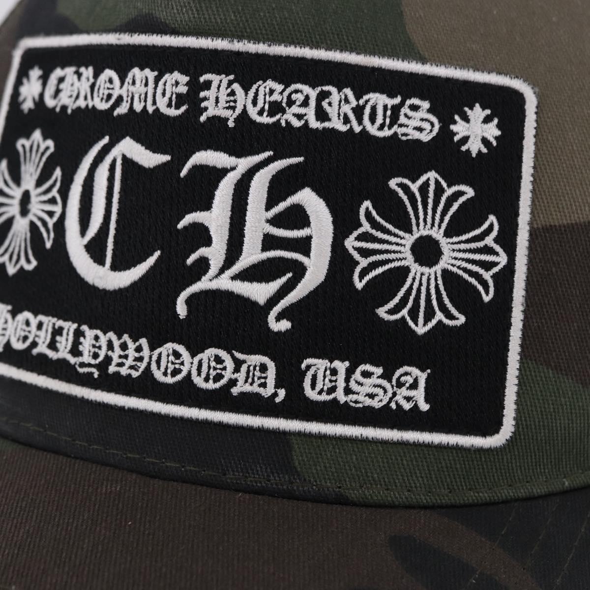 Chrome Hearts Camouflage Cap Cotton Khaki Auth yk20876M