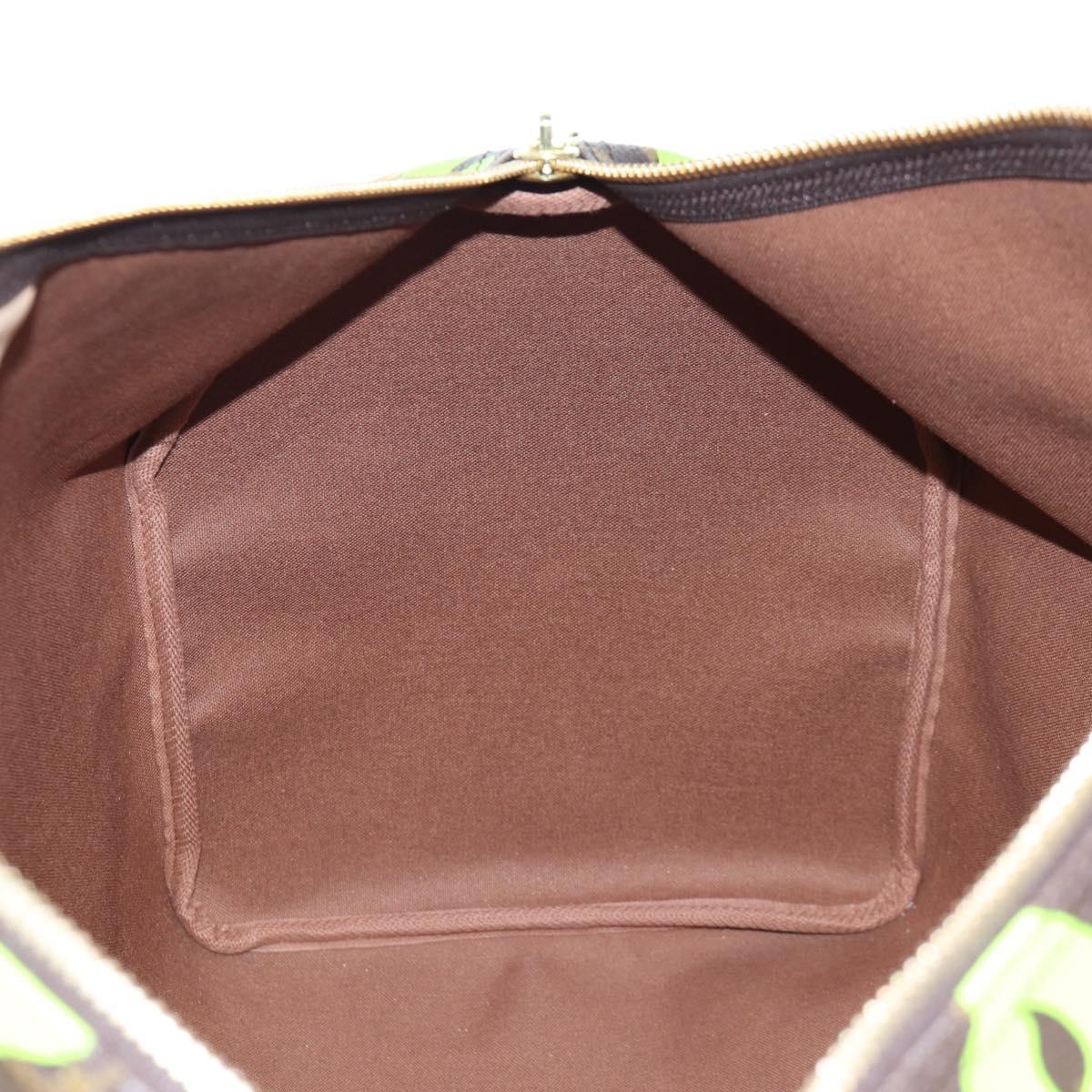 LOUIS VUITTON Graffiti Keepall 50 Boston Bag Vert M93700 LV Auth yk20877SM