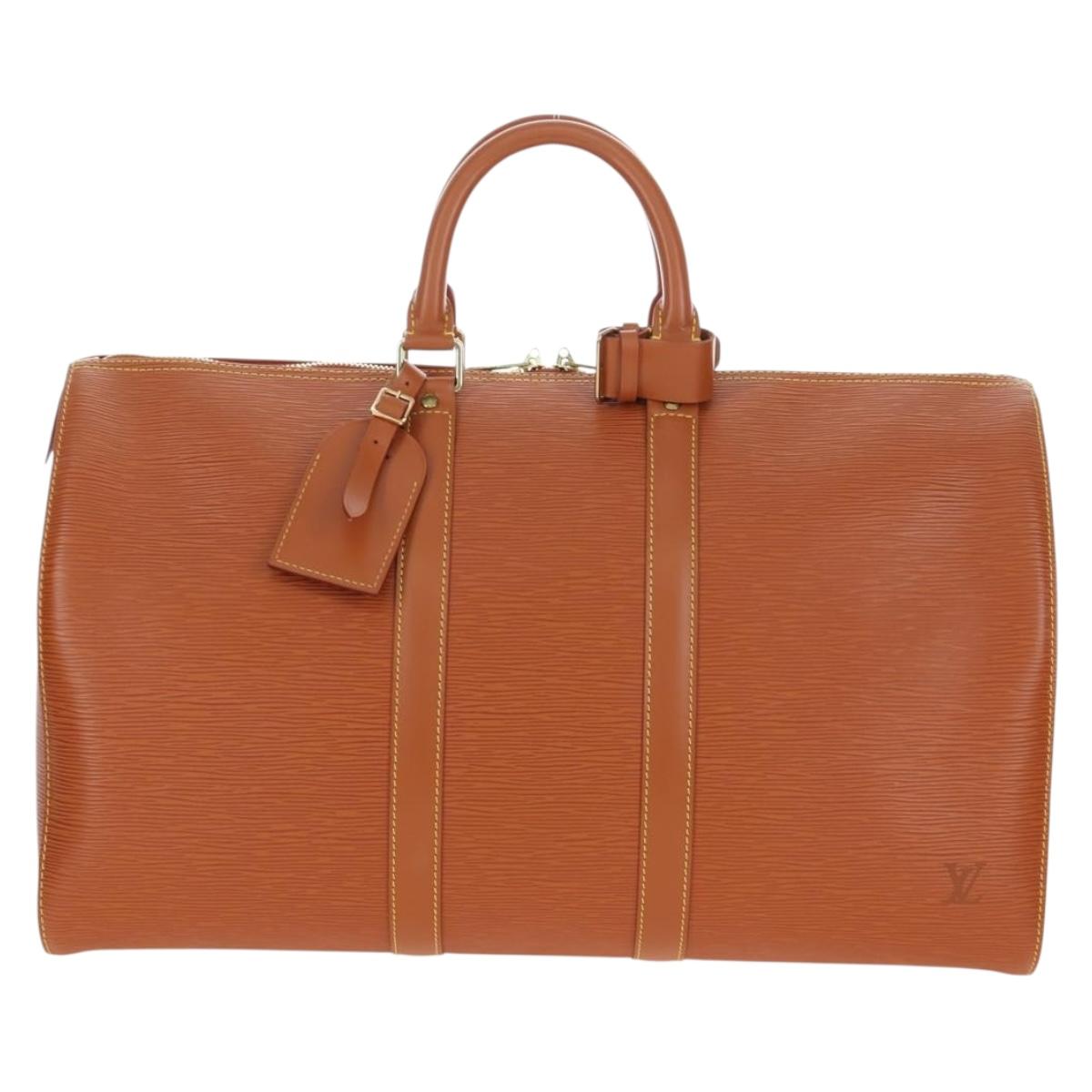 LOUIS VUITTON Epi Keepall 45 Boston Bag Brown M42978 LV Auth yk20878SAV