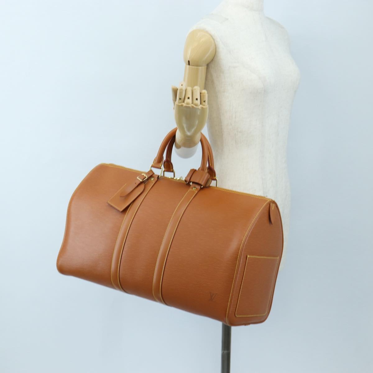 LOUIS VUITTON Epi Keepall 45 Boston Bag Brown M42978 LV Auth yk20878SAV