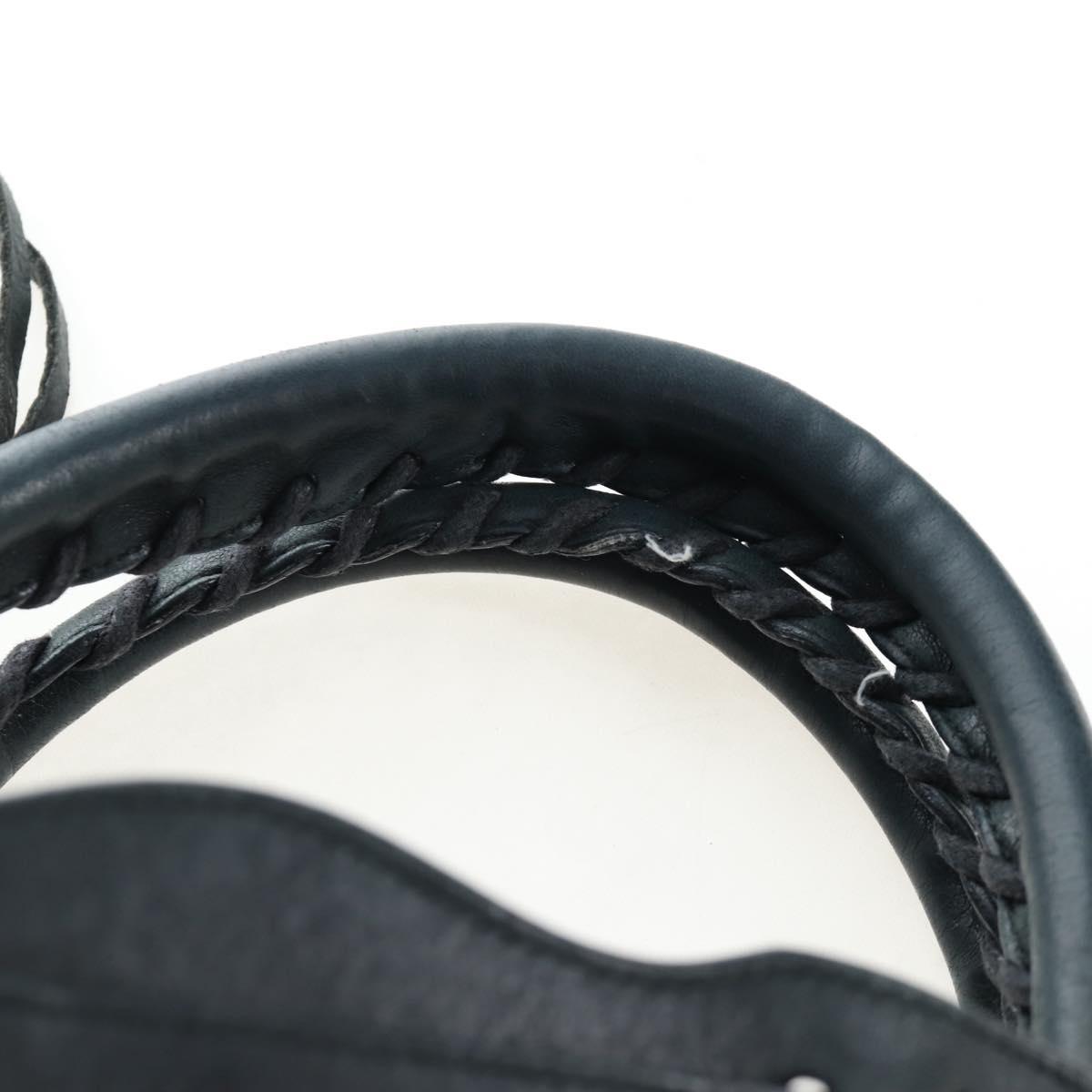 BALENCIAGA The First Hand Bag Leather 2way Black 103208 Auth yk20881M