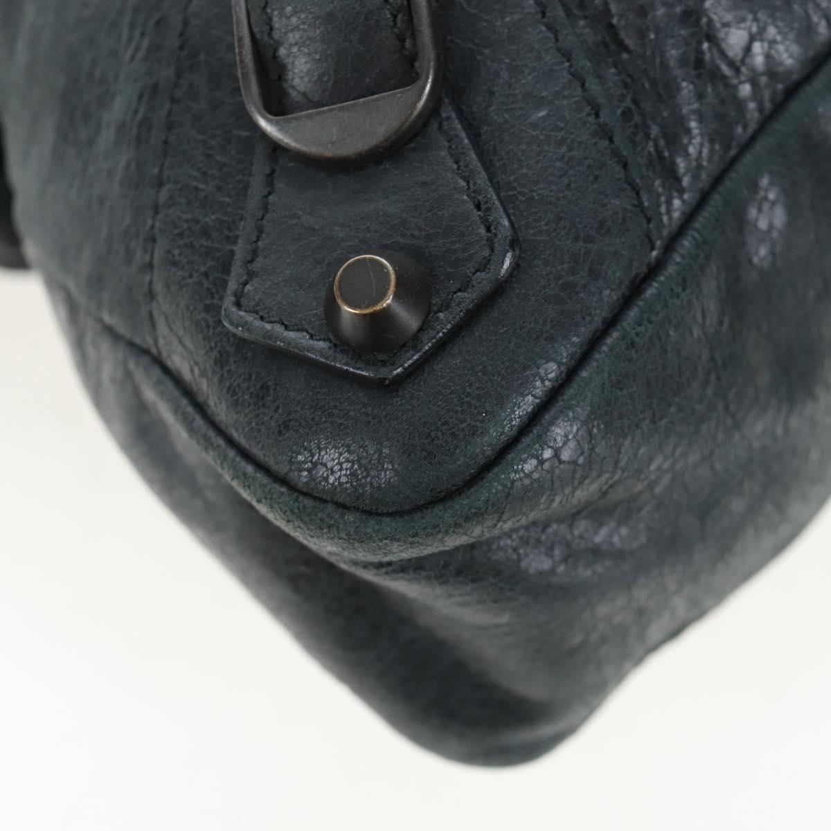 BALENCIAGA The First Hand Bag Leather 2way Black 103208 Auth yk20881M
